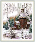 Набор для вышивки крестиком зимний пейзаж снежное дерево с предварительно отпечатанным количеством 18ct 14ct 11ct ручная вышивка сделай сам Сумка для рукоделия