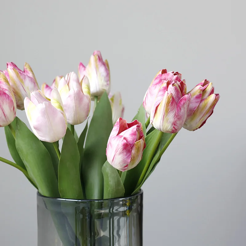 

Tulip Bouquet Vintage Silk Fake Flower Lifelike Wedding Flowers Decor Party Festival Supplies Home Hotel decor Gift Indoor