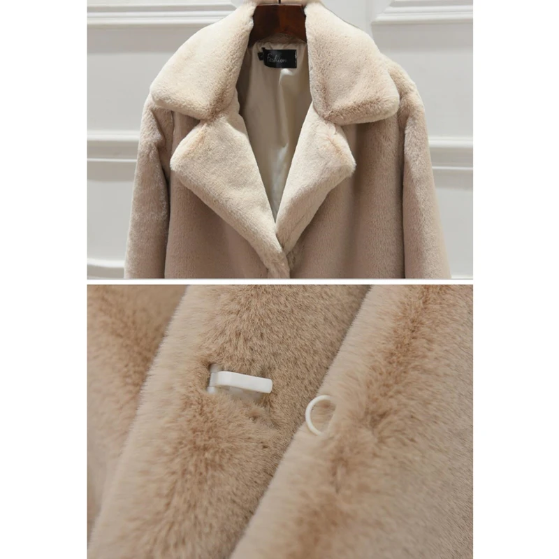 Женское пальто из искусственного меха норки зимняя модная новинка плотное