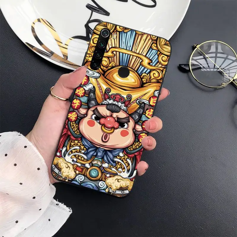 

Chinese painting God of Wealth Lucky Cat Phone Case For Xiaomi Redmi 7 8 9t a3Pro 9se k20 mi8 max3 lite 9 note 9s 10 pro