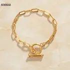 Лидер продаж, Подарочный позолоченный женский браслет SOMMAR с подвесками для подруг, простой ретро-подарок подруге на день рождения