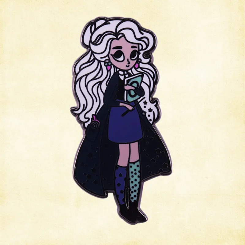 Гарри Луна Лавгуд псих блондинка ведьма Spectrespecs эмали штырь брошка мультфильм