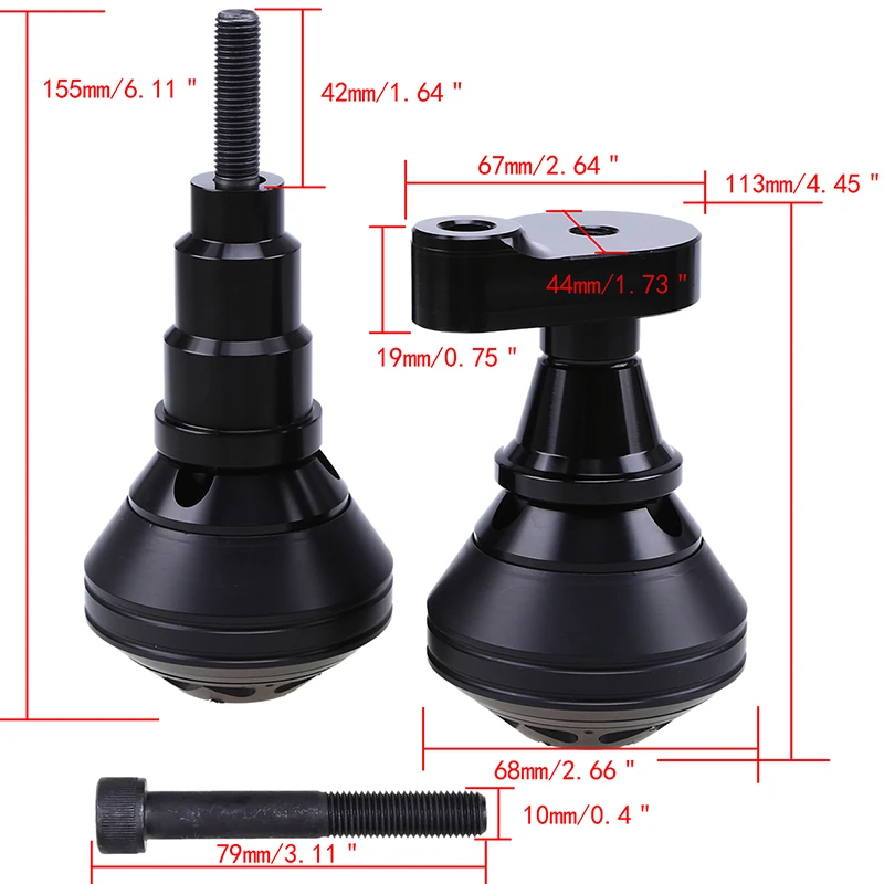 Posbay мотоциклетные рамки ползунок анти Краш Pad Мотокросс защита от падения кафе