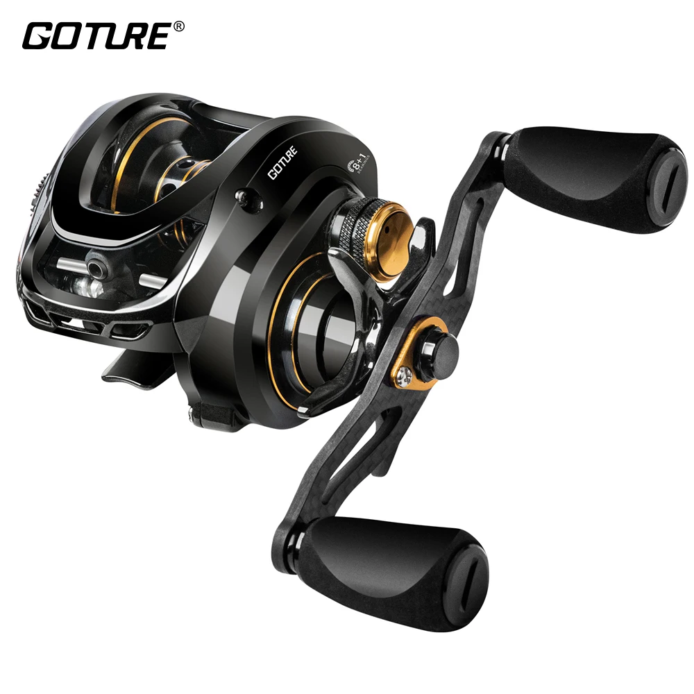 

Goture RANGER Carbon Baitcasting Fishing Reel 7KGS Max Drag 7:1 Gear Ratio 8+1BB Bait Casting Wheel for Freshwater Saltwater