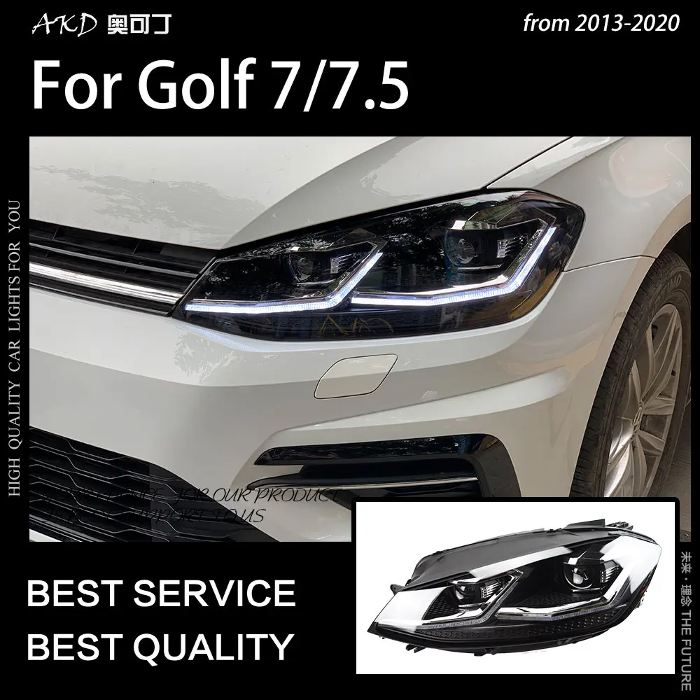 АКД стайлинга автомобилей для VW Golf 7 5 светодиодный фар 2018 Новый фары DRL Hid фара