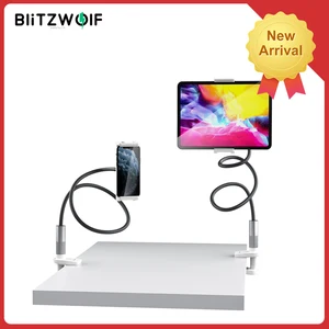 blitzwolf bw ts1 360 rotation adjustable flexible gooseneck mobile phone tablet stand for 4 0 12 9 inch phone tablet for pad pro free global shipping
