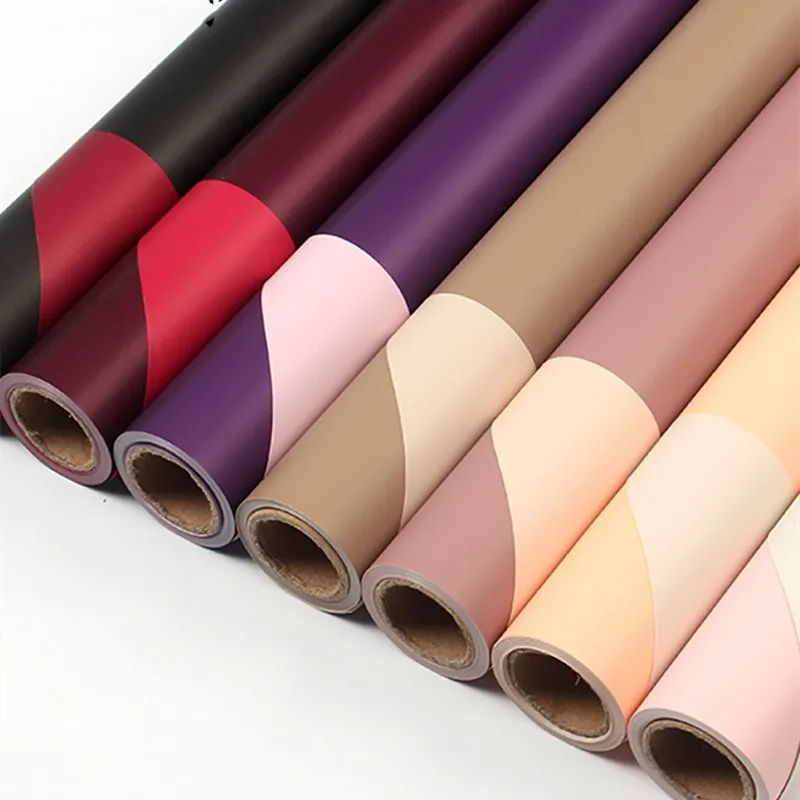 Водонепроницаемая оберточная бумага для цветов двойная подарочная упаковка