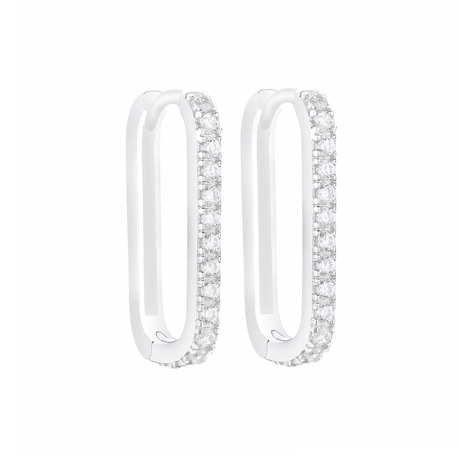 Oval White Moonmory модные серьги-кольца для женщин 925 пробы опал в серебряной оправе Huggies Серьги-кольца для женщин серьга со змеями 16 цветов - Окраска металла: Oval White