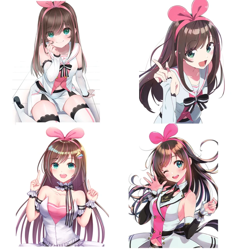 

Three Ratels F407 Sweet Lovely Kizuna Ai Anime Girl PVC Car Sticker Auto laptop PSE Decal Occlusion Scratch