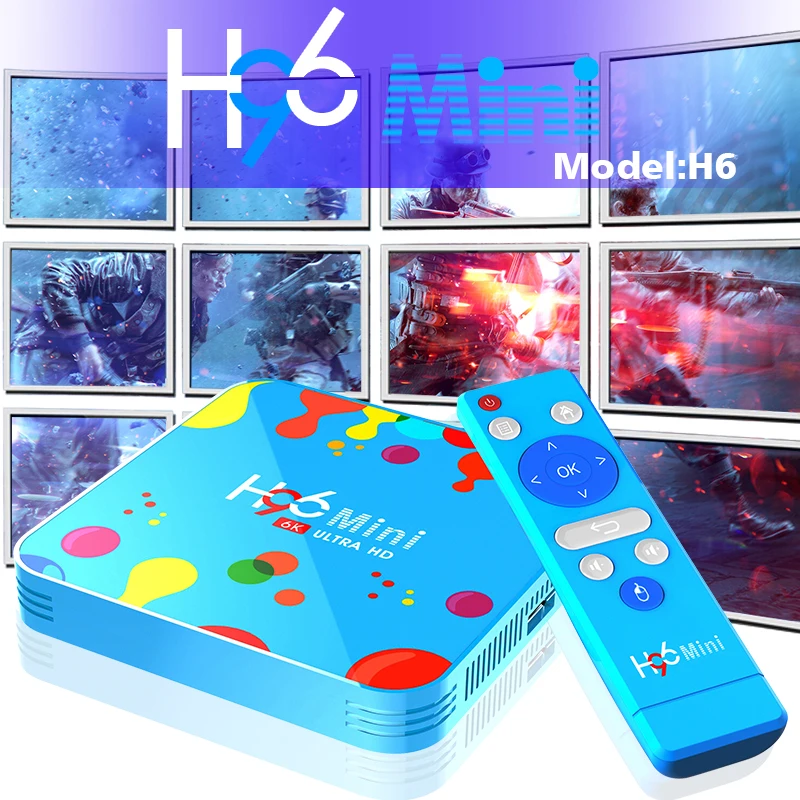ТВ-приставка H96 Mini H6 Allwinner Android 9 0 4G 32G 128G 6K H.265 смарт-медиаплеер Google PlayStore Netflix YouTub |