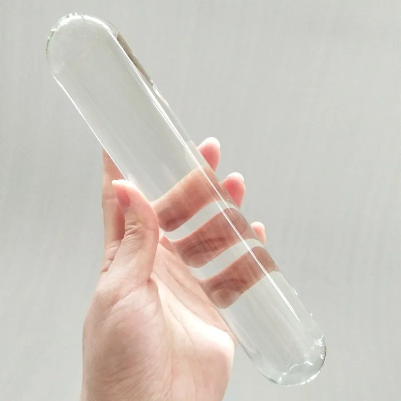 Двойной фаллоимитатор со стеклом Хрустальная Анальная пробка секс-игрушки для