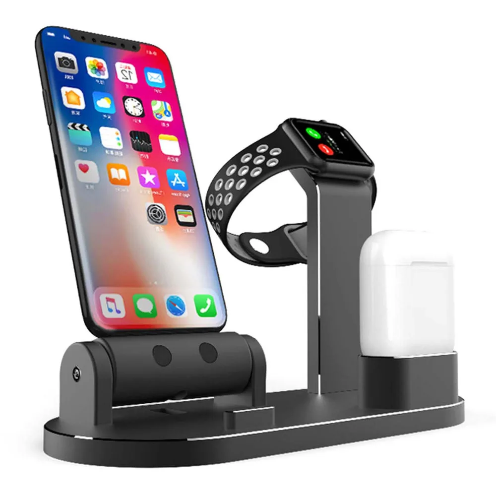 

Besegad Charging Dock Stand Holder Station for AirPods Apple Watch iWatch Series 1 2 3 4 38mm 42mm iPhone 10 X 8 7 6 6S Plus