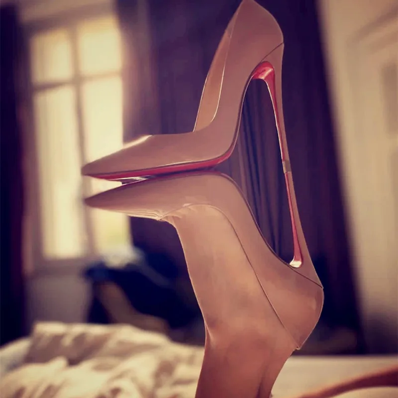 Super Shallow Sexy Red Bottom Pumps Women Bed Stilettos High Heel Shoes for Spring Summer Autumn Winter Night Club Pipe Dance