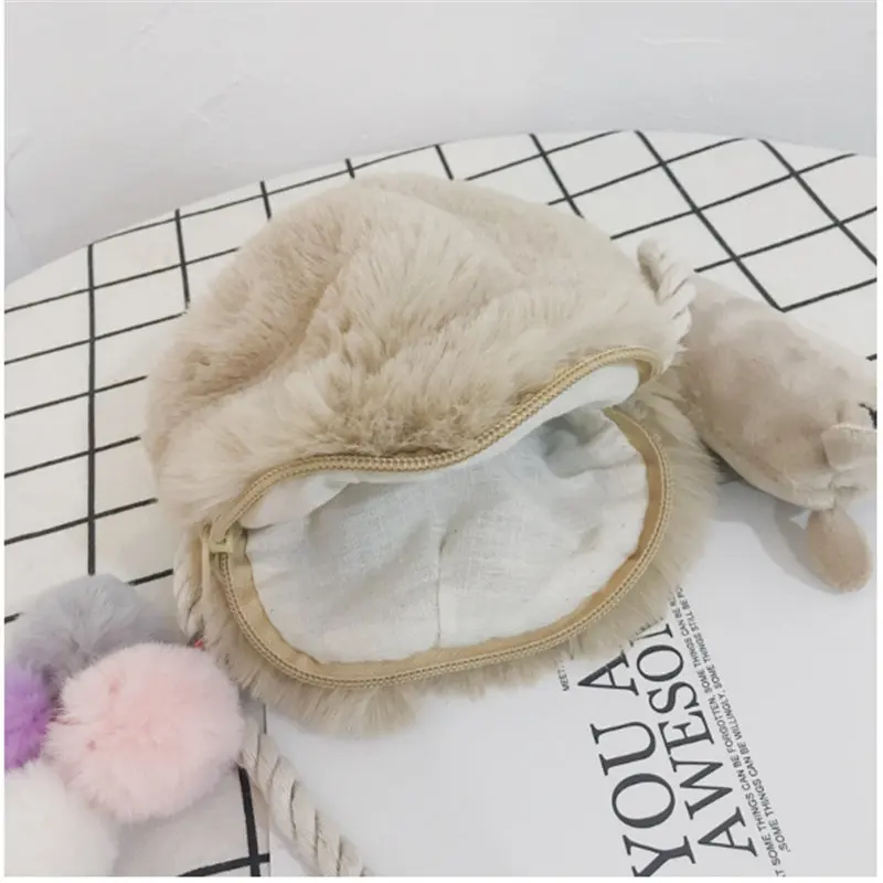 Женская сумка из альпаки и ламы мягкие плюшевые сумки через плечо тоут кошелек