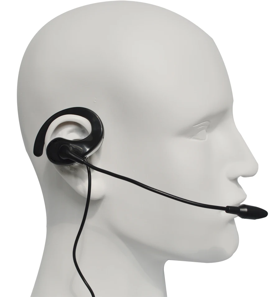 Мотоциклетные наушники с микрофоном PTT 2 контактный ушной крючок гарнитура для