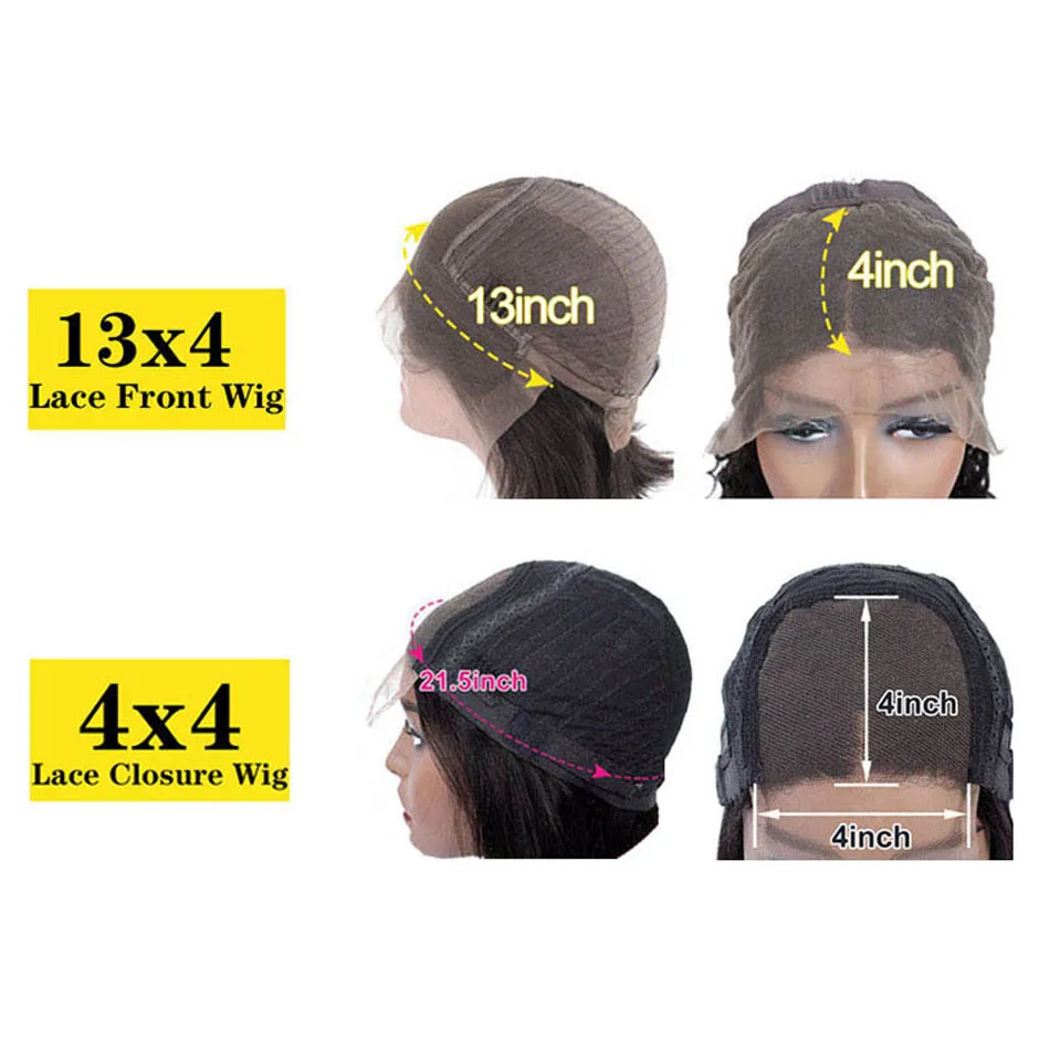 4x4 парик с короткой застёжкой бразильские человеческие волосы парики для женщин