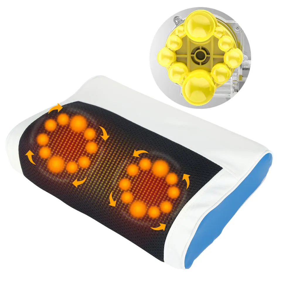 

Electric Heating Massage Pillow Hands-Free Shoulder Back Kneading Relaxation Pillow Trigger Point Therapy Cervical Neck