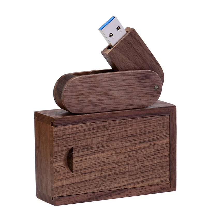 walnut with box SHANDIAN деревянный портативный деревянный USB флеш-накопитель, 4 ГБ, 8 ГБ, 16 ГБ, 32 ГБ, 64 ГБ, USB 2,0, карта памяти, u-образный диск, свадебные подарки - Цвет: walnut with box