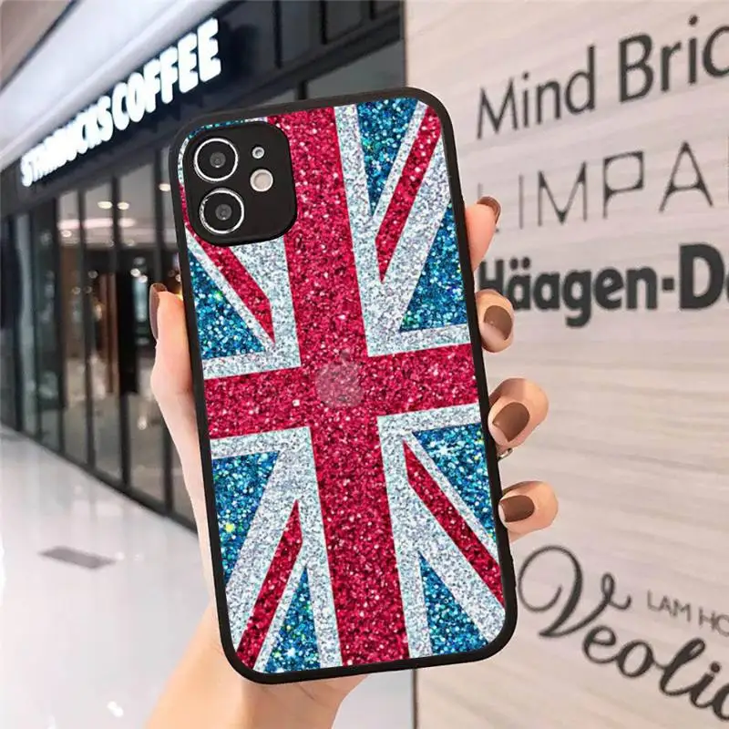 

uk British flag Phone Case Matte Transparent for iPhone 7 8 11 12 s mini pro X XS XR MAX Plus cover funda