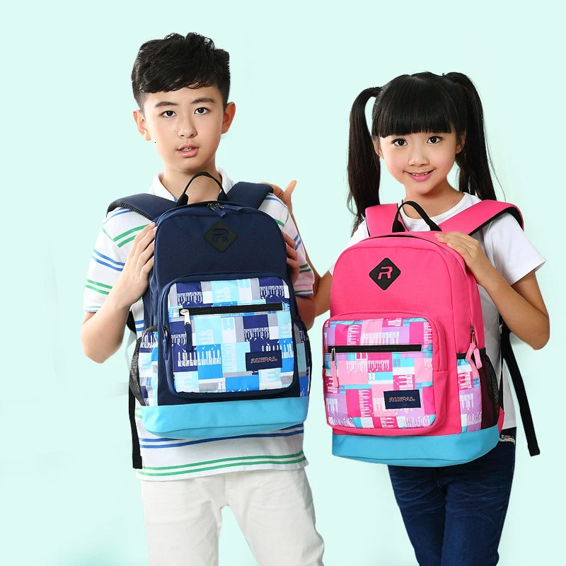 Printing backpack School Bag for Teenagers plaid Children for Girls Boys Unisex Schoolbag travel bags Mochila Grade 1-3 students