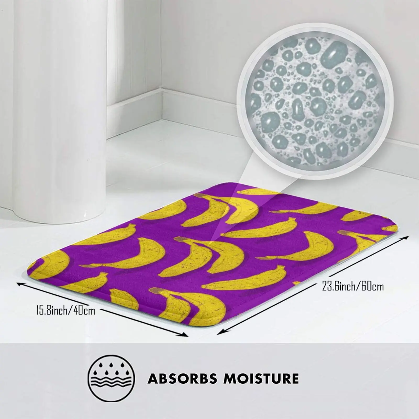 Коврик-банан Противоскользящий коврик для входной двери в спальню растения