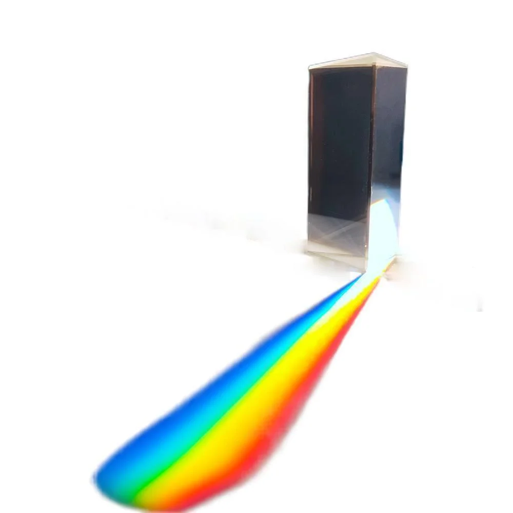 

180MM Rainbow Right Angle Prism Experimental Optics Mitsubishi Mirror Glass Rainbow Triangular Prism Glass Right Angle Prism