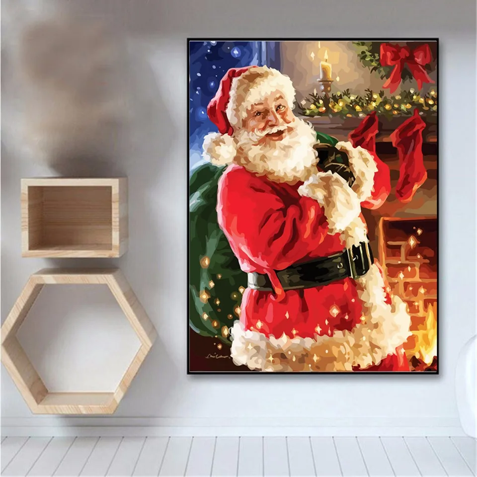 5D алмазов картина Санта Клаус с изображениями героев мультфильмов