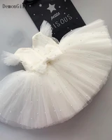 white flower girl dresses for wedding birthday party ball gown baby girl baptism gown girls first birthday dress