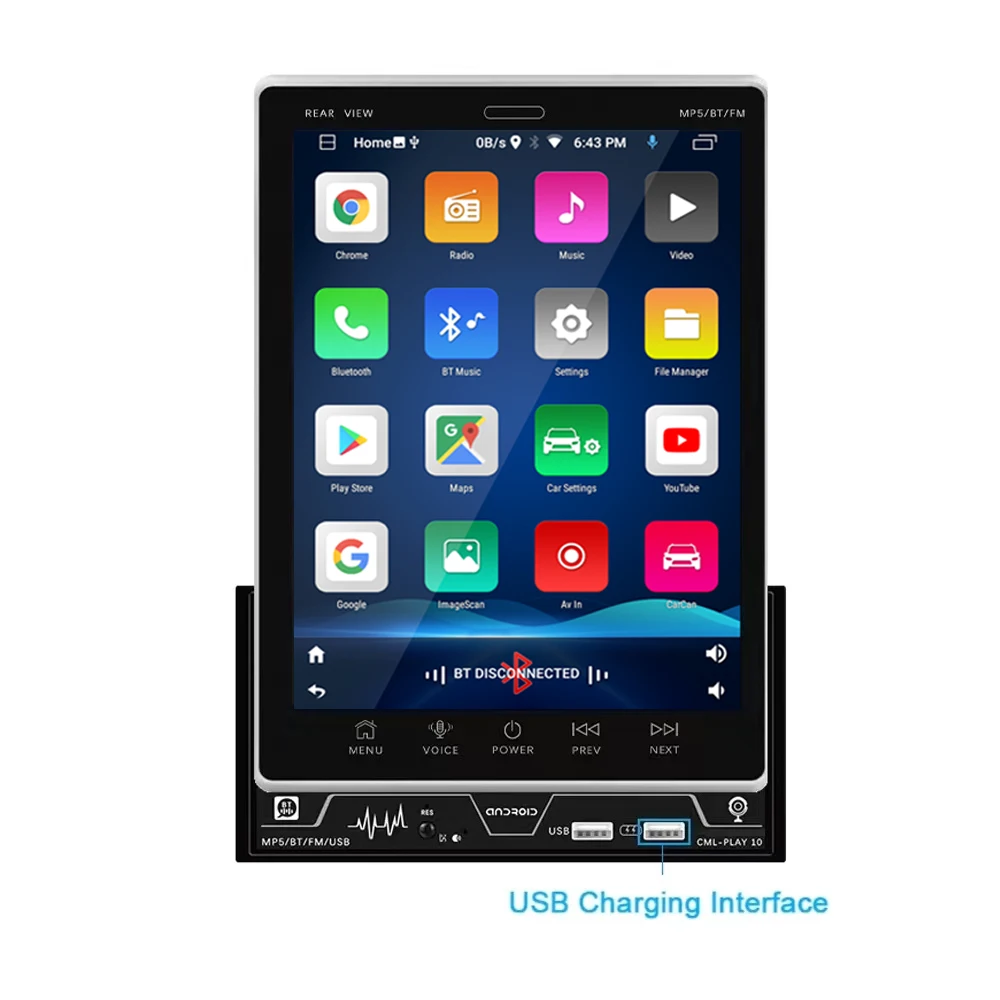 Универсальная автомобильная стереосистема 9 5 дюйма 2 din Android 1 + 16 ГБ с регулируемым