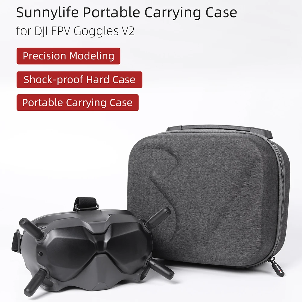 

Carrying Case Portable Shockproof Durable Storage Scratch-proof Outdoor With Handles Travel Hard Shell For DJI FPV Goggles V2