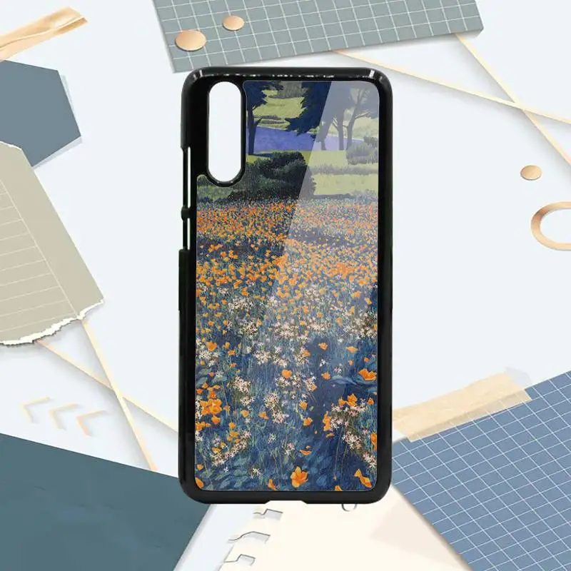 

paintings Starry Night Van Gogh Phone Cases PC For Samsung galaxy S note 8 9 20 10 e lite2019 plus pro ultra