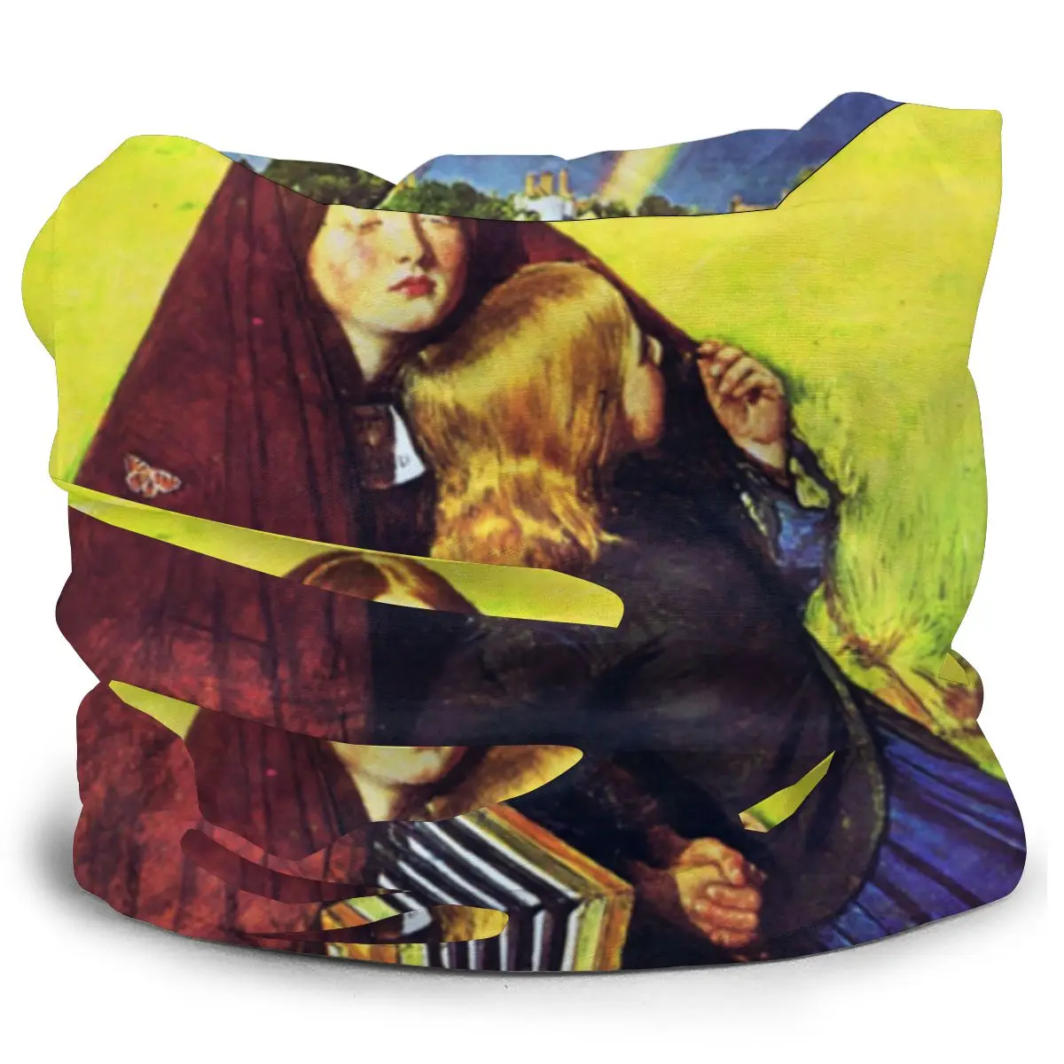 Ослепленная девочка Джон Эверетт Millais шарфы Половина лица маска Хэллоуин