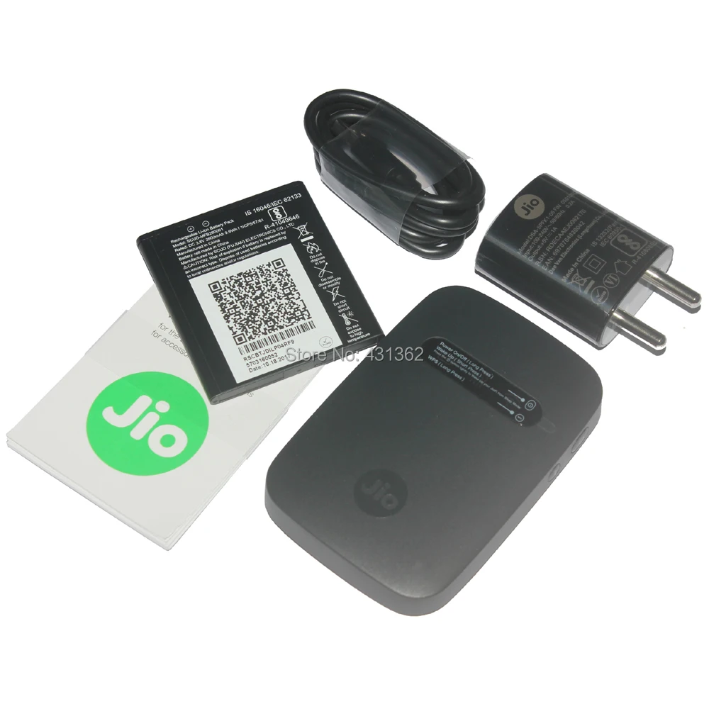 Оригинальный Wi Fi роутер Unlock Cat4 150 Мбит/с Jio JMR541 портативный LTE с аккумулятором 2600