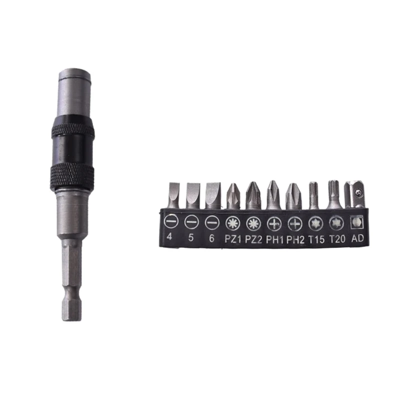 

1/4in Pivoting Bit Tip Magnetic Screwdriver Adjustable In 20 Rotation Mode for Tight Spaces or Corners LXAC