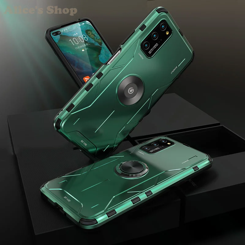 

Ударопрочный Алюминиевый металлический и Гибридный Силиконовый чехол для Honor V30 Pro, Роскошный Жесткий чехол для Huawei Honor V30