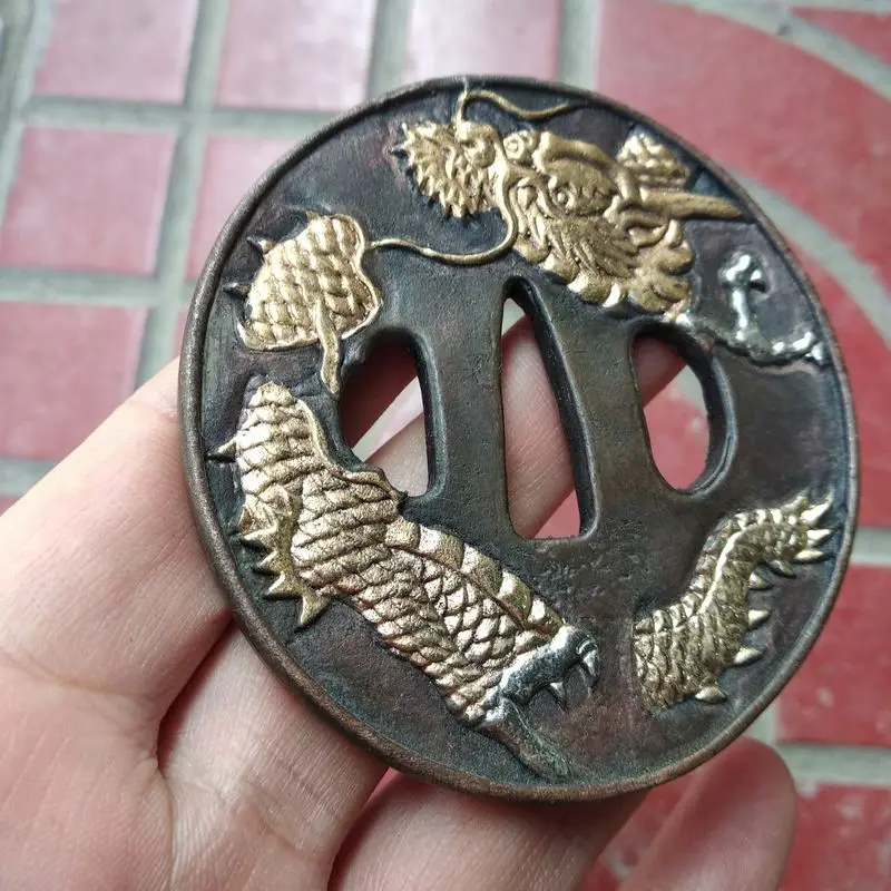 Редкие винтажные аксессуары Tsuba для ниндзя Цуба для катаны самурайский меч