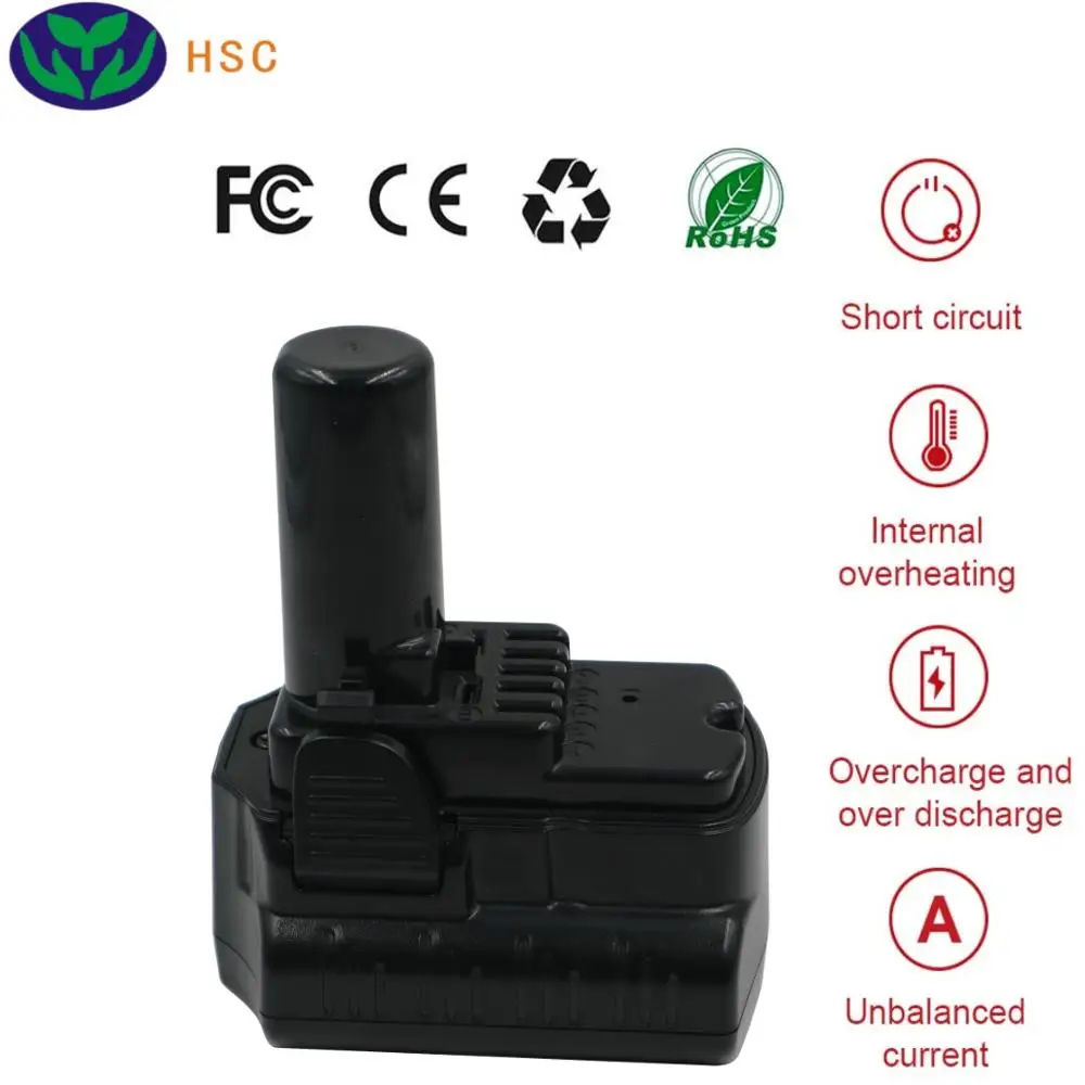 2 шт. 6.0Ah 18650 Батарея пакет HIT10.8 Li-Ion 10 8 В Замена хайтак для V BCL1030 BCL1030M BCL1030A 329370 |