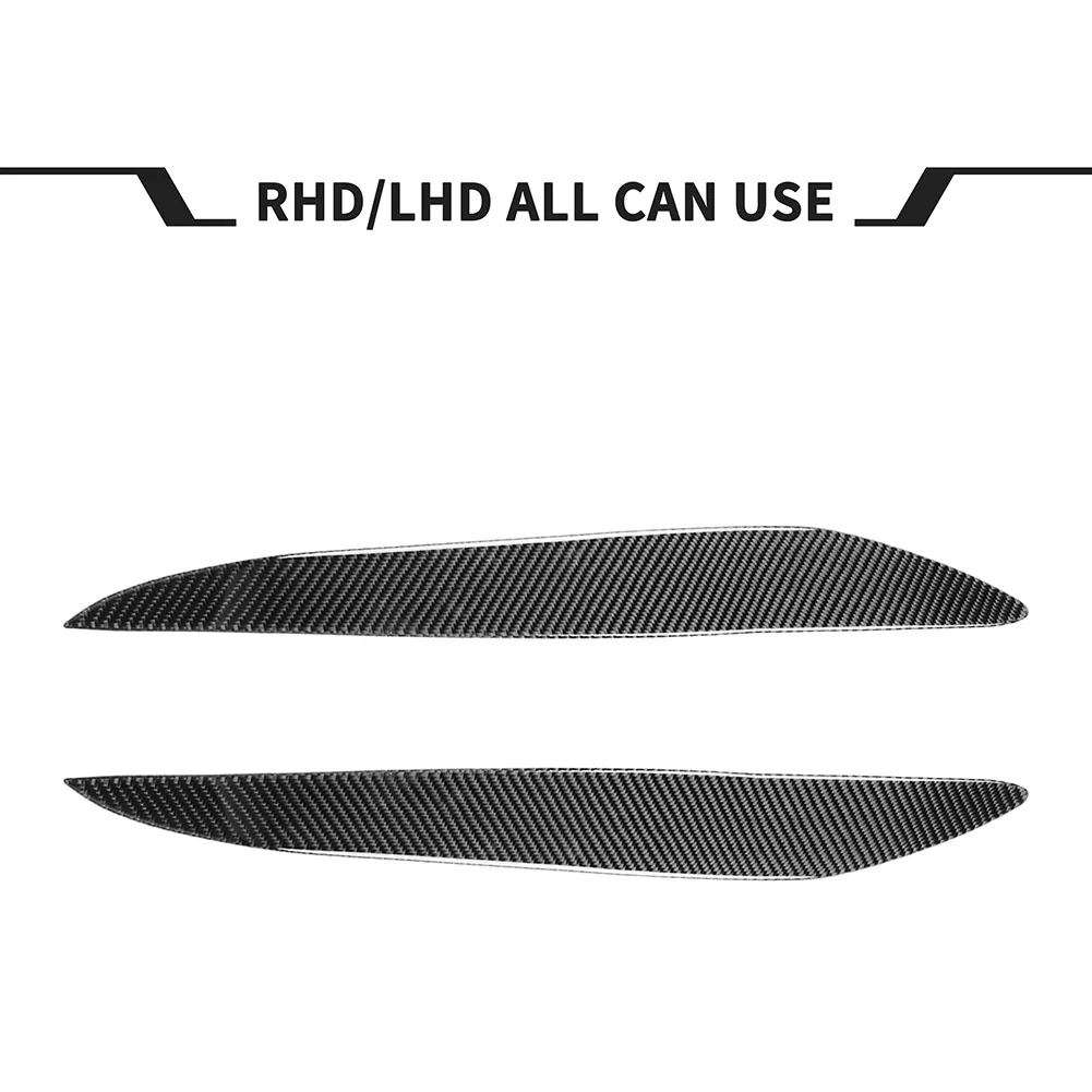 

Auto Accessories 1 Pair Epoxy Carbon Fiber Headlight Eyelid Eyebrow Trim Sticker Replacement for Mazda3 2010-2013