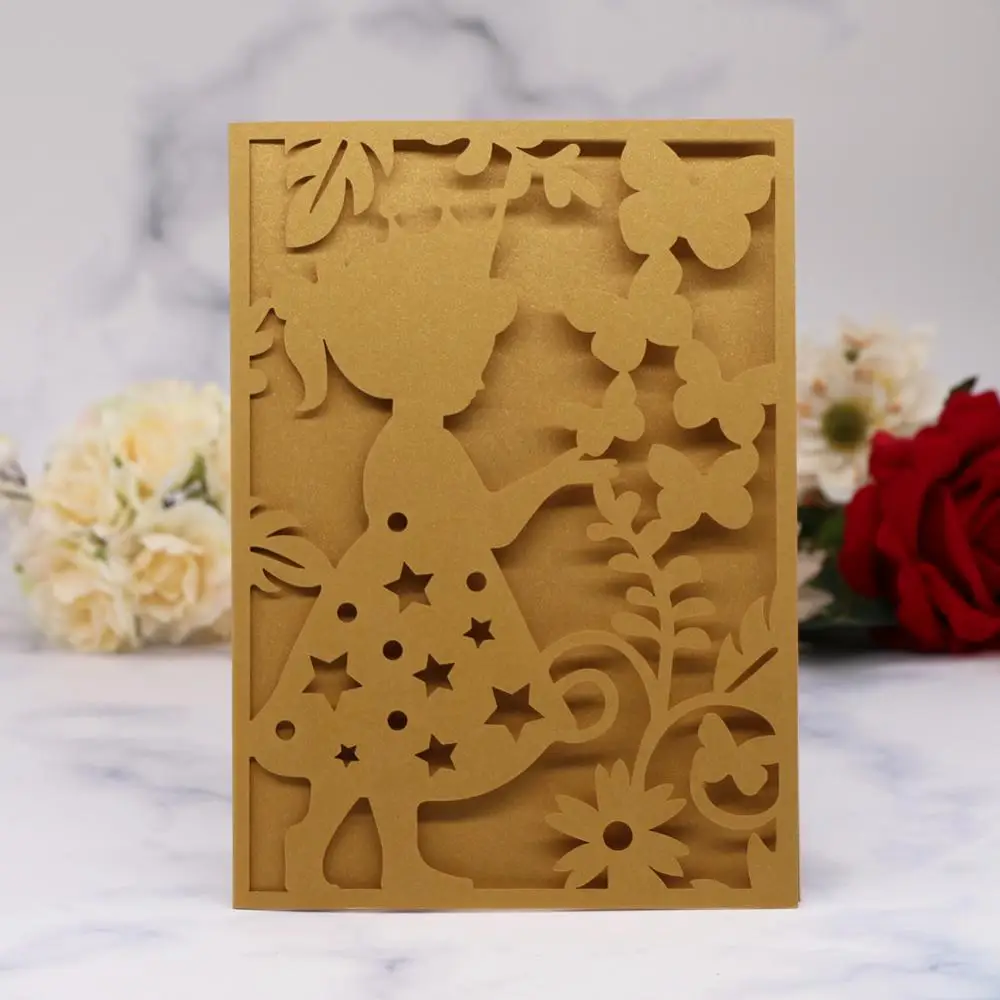 20 шт./лот лидер продаж оптовая продажа лазерная резка приглашения свадебные