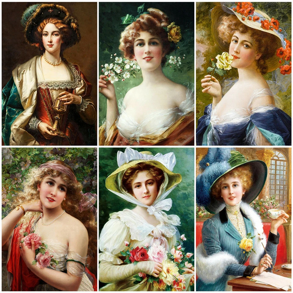 Раскраска по номерам для взрослых AZQSD Женская ручная раскраска подарок рисование