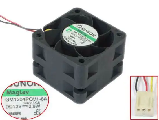 SUNON GM1204PQV1-8A b372.f. GN DC 12V 2,8 W 3-проводной 40x40x28 мм вентилятор охлаждения сервера