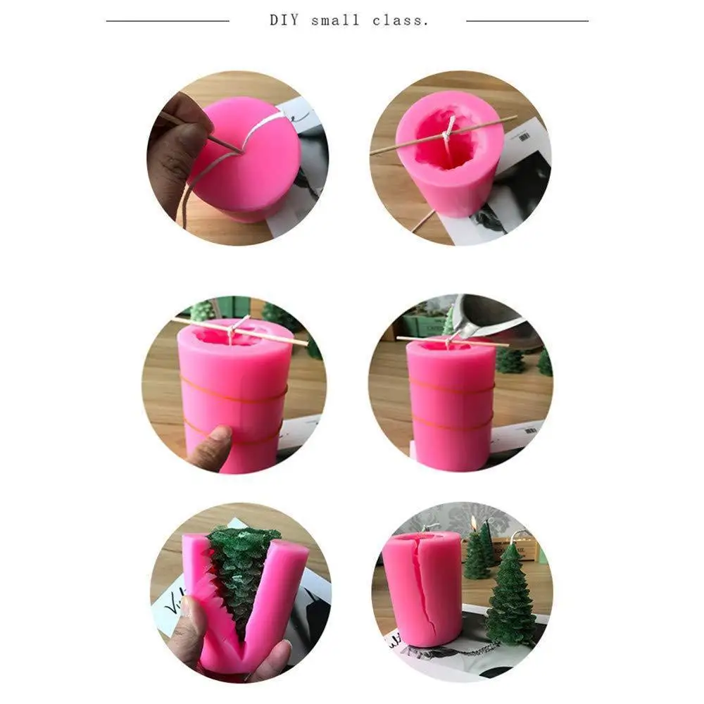 DIY 3D Рождественская елка украшения Силиконовые свечи формы ручной работы смолы глины ремесла формы украшения инструменты поставщик
