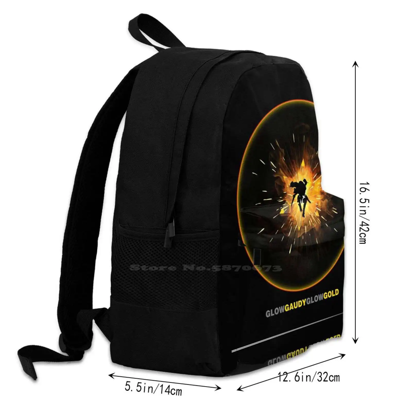 Рюкзак Glow Gaudy Gold для школьников школьная дорожная сумка ноутбука 4-прочная