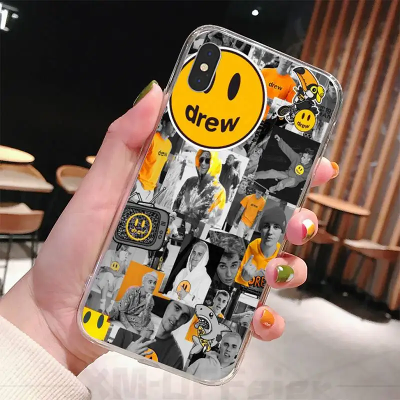 

Justin Bieber Drew House Phone Case Transparent For Iphone 12 11 Pro Max Xr X Mini 7 8 PLUS Coque Cover