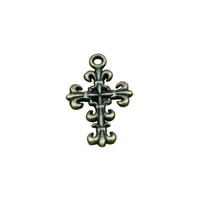 antique bronze filigree flower cross charm pendants 200pcs 14x23mm alloy jewelry diy fit bracelets necklace earrings