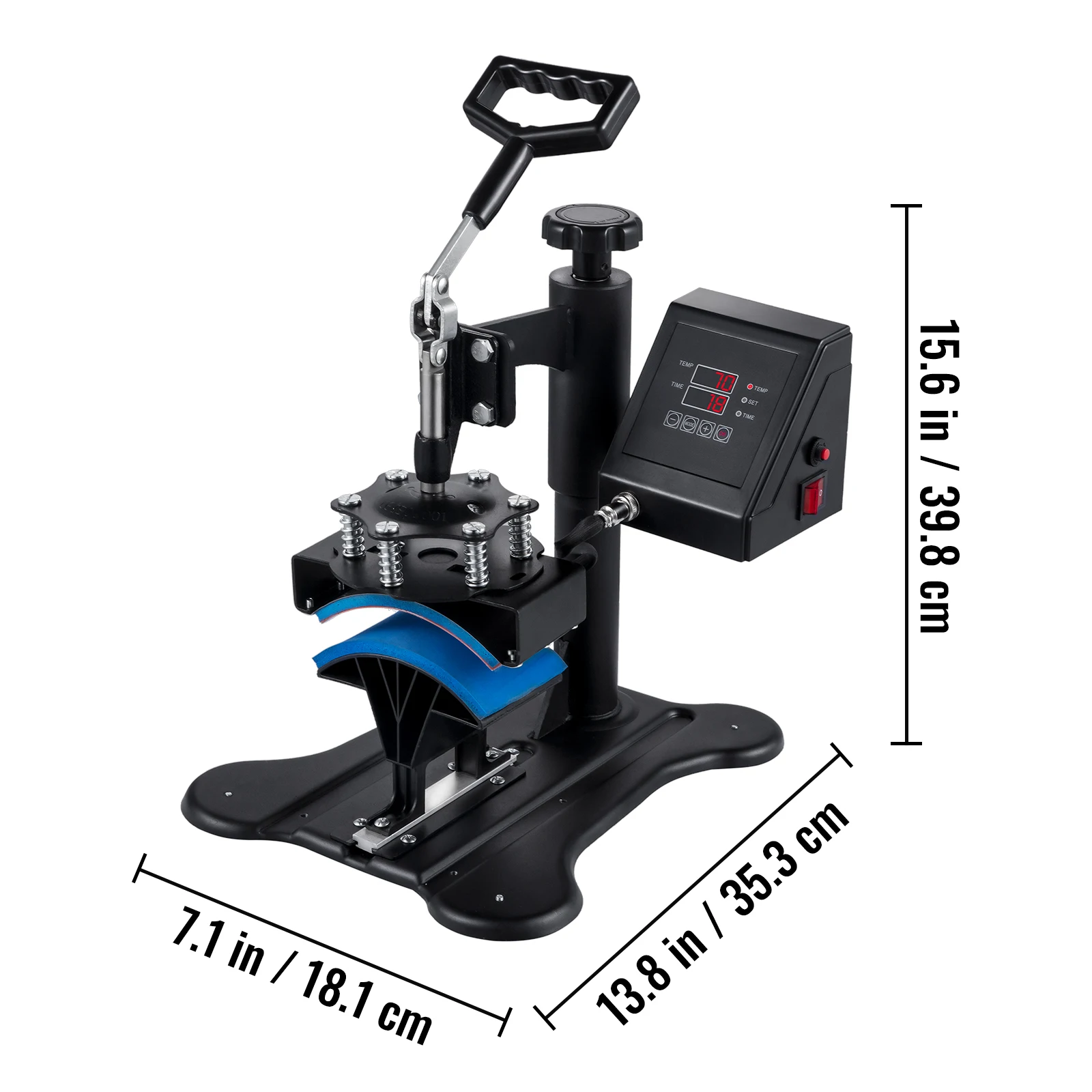 

VEVOR 3.1 x 5.5 Inch Swing-away Heat Thermal Press Machine Dual Digital Control Transfer Pneumatic Sublimation For DIY 200 - 450