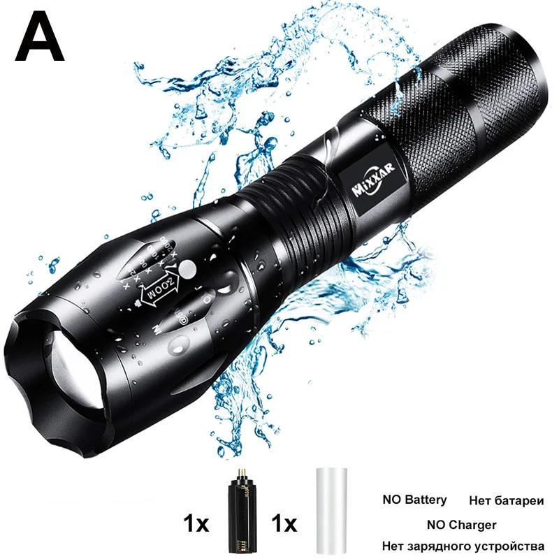 EZK20 Q250 TL360 T6 светодиодный ручной тактический флэш-светильник с зумом фонарь светильник для кемпинга лампа для 18650 перезаряжаемая батарея AAA - Испускаемый цвет: Option A