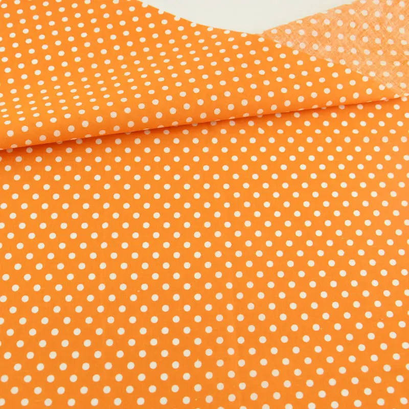 Хлопковая ткань Booksew в белый горошек дизайнерский оранжевый домашний текстиль с