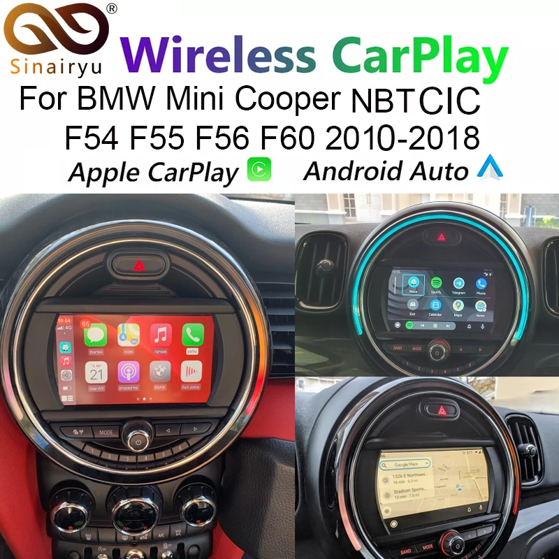 Беспроводная автоматическая модификация Apple CarPlay Android для MINI Countryman/Clubman/Cabrio/Cooper Works