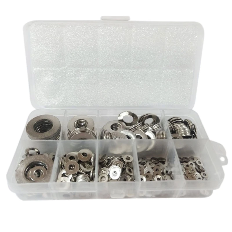 

160 Pcs O-Ring Washer Set Flat Sealing Fasteners Multipurpose Tighten Threaded 85DA